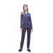 Eros 100% Cotton Patterned Button Down Women's Pajamas Set