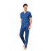 Eros 100% Cotton Shirt Front Buttoned Men's Pajamas Set