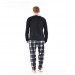 Estiva Bottom Pajamas Plaid Checked Fleece Men's Pajamas Set