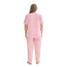 Estiva Battal Viscose Short Sleeve Plus Size Women's Pajamas Set