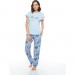 Estiva Floral Patterned Viscose Short Sleeve Women's Pajamas Set