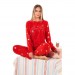 Estiva Patterned Daily Plush Fleece Women's Pajamas Set