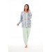 Estiva Front Buttoned Plus Size Women's Pajamas Set