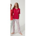 Feyza 3700 Fine Viscose Combed Cotton Short Sleeve Women's Pajamas Set