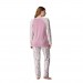 Feyza Patterned Egger Long Sleeve Viscoz Lady Pajama Set