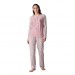 Feyza Patterned Long Sleeve Viscose Women's Pajamas Set