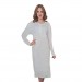 Flz Lace Detail Buttoned Long Sleeve Women's Nightgown