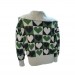 Kloç Heart Patterned Buttoned Casual Women's Knitwear Jacket