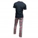 Mod Collection 100% Cotton Plaid Check Men's Pajamas Set