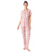Mod Collection Button Down Shirt Women's Pajamas Set