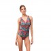 Pierre Cardin V-Neck Patterned Double Breasted Corset Women's Swimsuit