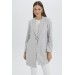 Plaid Jacket Blouse Gray Double Suit