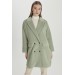 Double Breasted Collar Short Cachet Mint Coat