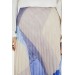 Patterned Pleated Long Skirt