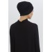 Zühre Embroidered Detailed Silvery Bonnet Black