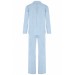 Blue Linen Pajama Set For Women