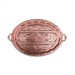 1 Mm Thick Rose Flower Red Oval Copper Tray