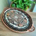 1 Mm Thick Rose Flower Oval Copper Tray