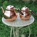This Hammered Copper Teapot Set Has A Total Capacity Of 4.3 Quarts