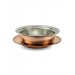 Copper Soup Bowl/Plate With 6 Pcs Plates