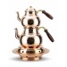 Family Size Copper Teapot Set With Burner Ottoman