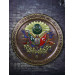 Painted Coat Of Arms Of The Ottoman Empire Embroidered Wall Tray 70 Cm