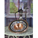 Rose Flower Patterned Lux Copper Ewer