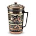 Copper Pitcher With Floral Patterned Lid