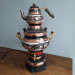 Teapot + Turkish Electric Samovar With Thermostat In Copper With Rose Pattern
