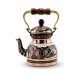 Copper Teapot With Modern Turkish Floral Designs