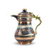 Classical Embroidered Copper Jug With Rose Flower Lid