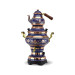 Rose Flower Blue Copper Samovar With Electric Thermostat