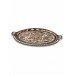 Oval Copper Tray With Rose Design