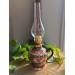 Wide Copper Lamp / Lantern Engraved With Flowers