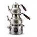 Copper Turkish Teapot Set + Chrome Ottoman Design Cup / Warmer