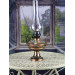 Brass Lamp / Lantern With A Base Engraved With Flowers