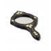 Wooden Hand Mirror Inlaid With Mother Of Pearl
