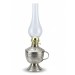 Brass Lamp / Lantern With A Raised Pattern Covered With Nickel