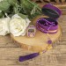 Mother's Day Gift Luxury Zikirmatik And Pearl Rosary Ellipse Boxed, Flocked, Mirrored Plexiglass-Purple 7*5 Cm 70 Gr