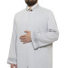 Gray Imam Robe Patterned With Ornaments