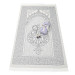 Silk Nur Taffeta Prayer Rug Gray & Pearl Rosary Rose Gray & Gray Shawl & Zikirmatik