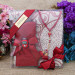 Silk Nur Taffeta Prayer Rug Red & Pearl Rosary Rose Claret Red & Claret Red Shawl & Zikirmatik