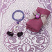 Silk Nur Taffeta Prayer Rug Purple & Pearl Rosary Rose Purple & Purple Shawl & Zikirmatik