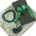 Silk Nur Taffeta Prayer Rug Green & Pearl Rosary Rose Green & Green Shawl & Zikirmatik