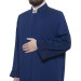 Navy Blue Imam Robe Embossed With Ornaments