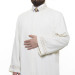 Cream Imam Robe Embossed With Ornaments