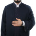 Luxurious Navy Blue Embroidered Imam Robe