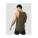 Men's Reflective Sleeveless Sports Shirt, Olive Color