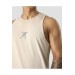 Reflective Sleeveless Sports Shirt For Men, Cream Color