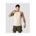 Reflective Sleeveless Sports Shirt For Men, Cream Color